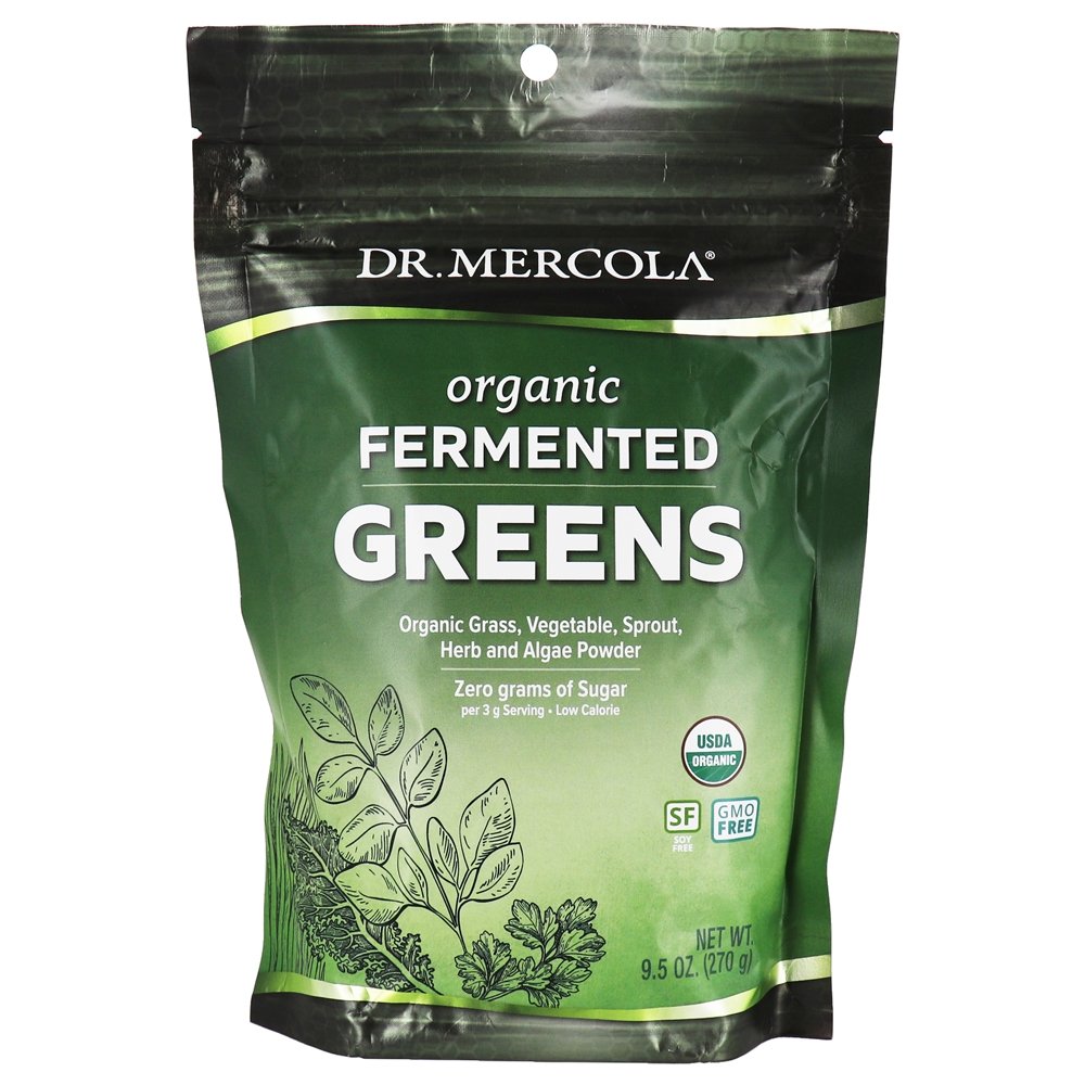 Pó Verdes Fermentado Orgânico - 9.5 oz. Dr. Mercola