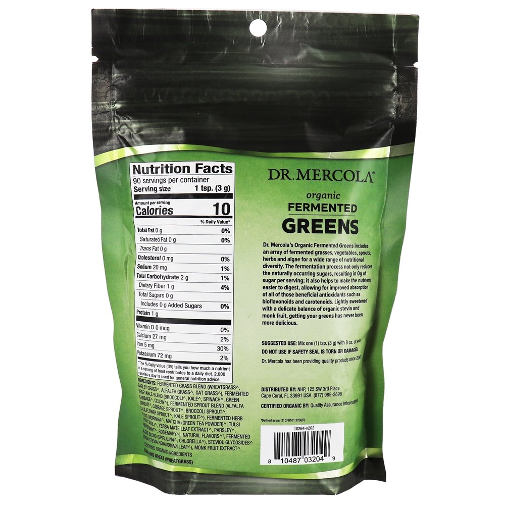 Pó Verdes Fermentado Orgânico - 9.5 oz. Dr. Mercola - Imagem 2