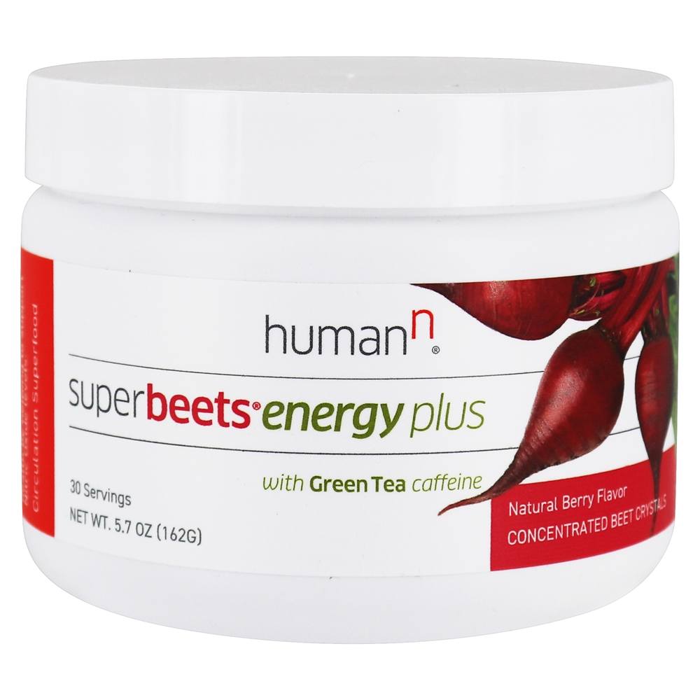 SuperBeets Energy Plus Beber Mix Natural Berry - 5.7 oz. HumanN