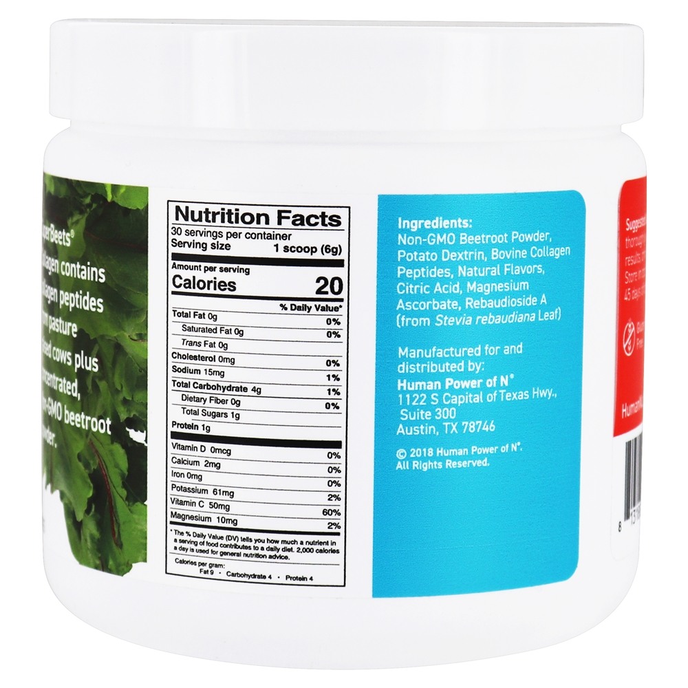 SuperBeets Colágeno Beterraba Em Pó Cereja Berry - 6.3 oz. HumanN - Imagem 2