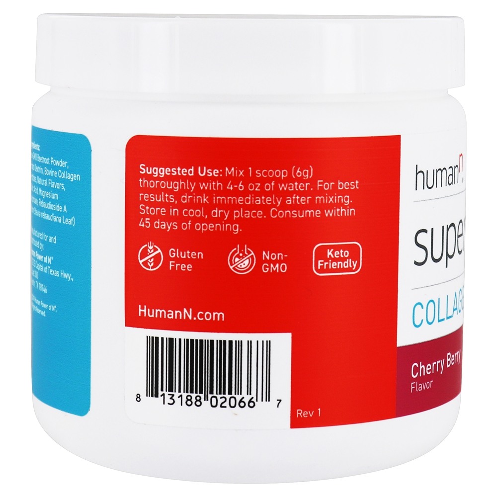 SuperBeets Colágeno Beterraba Em Pó Cereja Berry - 6.3 oz. HumanN - Imagem 3