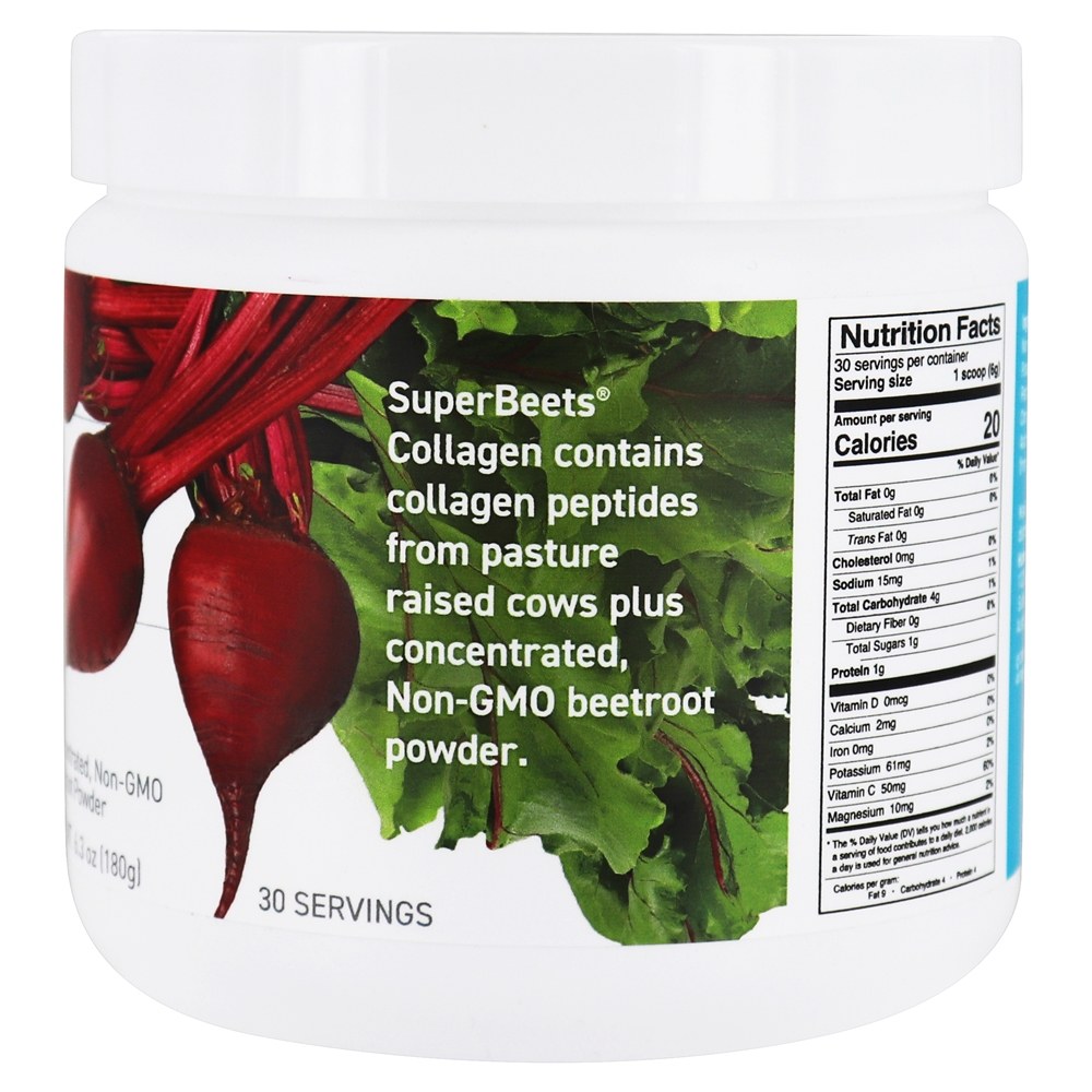 SuperBeets Colágeno Beterraba Em Pó Cereja Berry - 6.3 oz. HumanN - Imagem 4