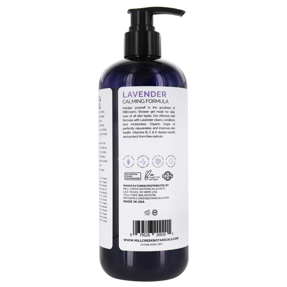 Shower & Shave Gel Calmante Fórmula Lavanda - 14 fl. oz. Mill Creek Botanicals - Imagem 3