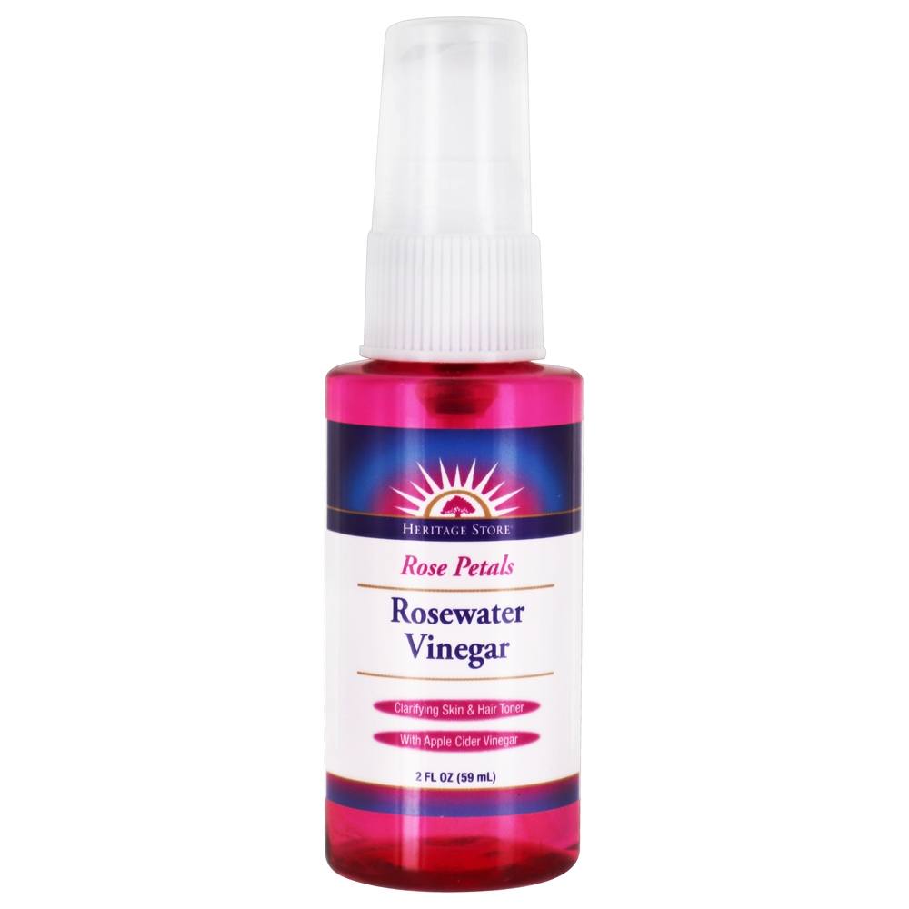 Vinagre de Rosewater Clarifying Skin & Toner para cabelo - 2 fl. oz. Heritage