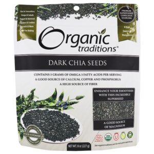 Comprar sementes de chia escuras - 8 oz. Organic traditions preço no brasil alimentos & lanches sementes de chia suplemento importado loja 85 online promoção -