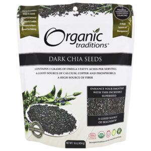 Comprar sementes de chia escuras - 16 oz. Organic traditions preço no brasil alimentos & lanches sementes de chia suplemento importado loja 129 online promoção -