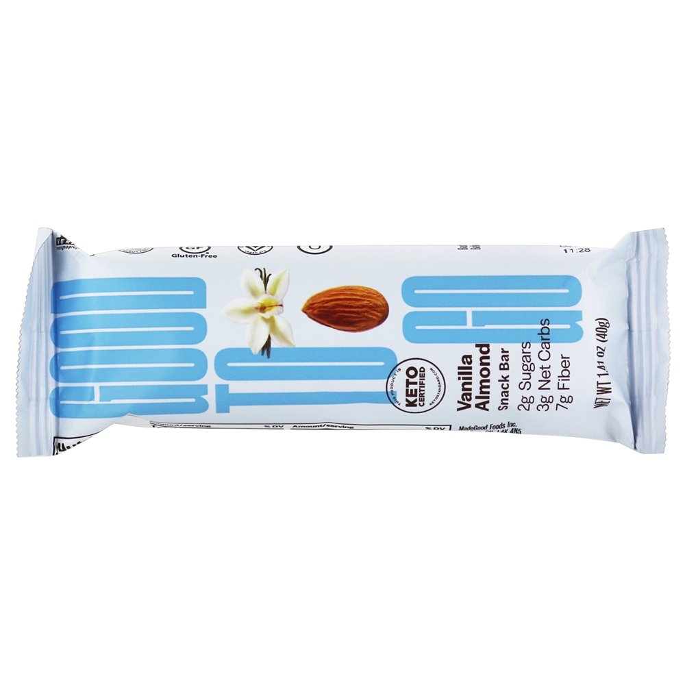 Bom para ir Keto Snack Bar Vanilla Almond - 1.41 oz. Made Good