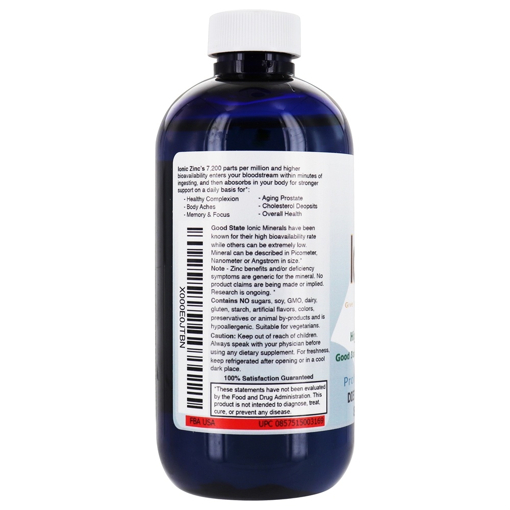 Zinco Iónico Líquido Natural 7200 Ppm - 8.1 fl. oz. Good State - Imagem 3