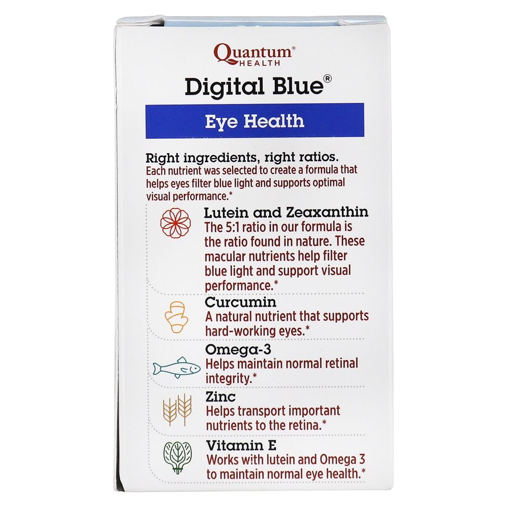 Olho Azul Digital Health Support - 60 Softgels Quantum Health - Imagem 4