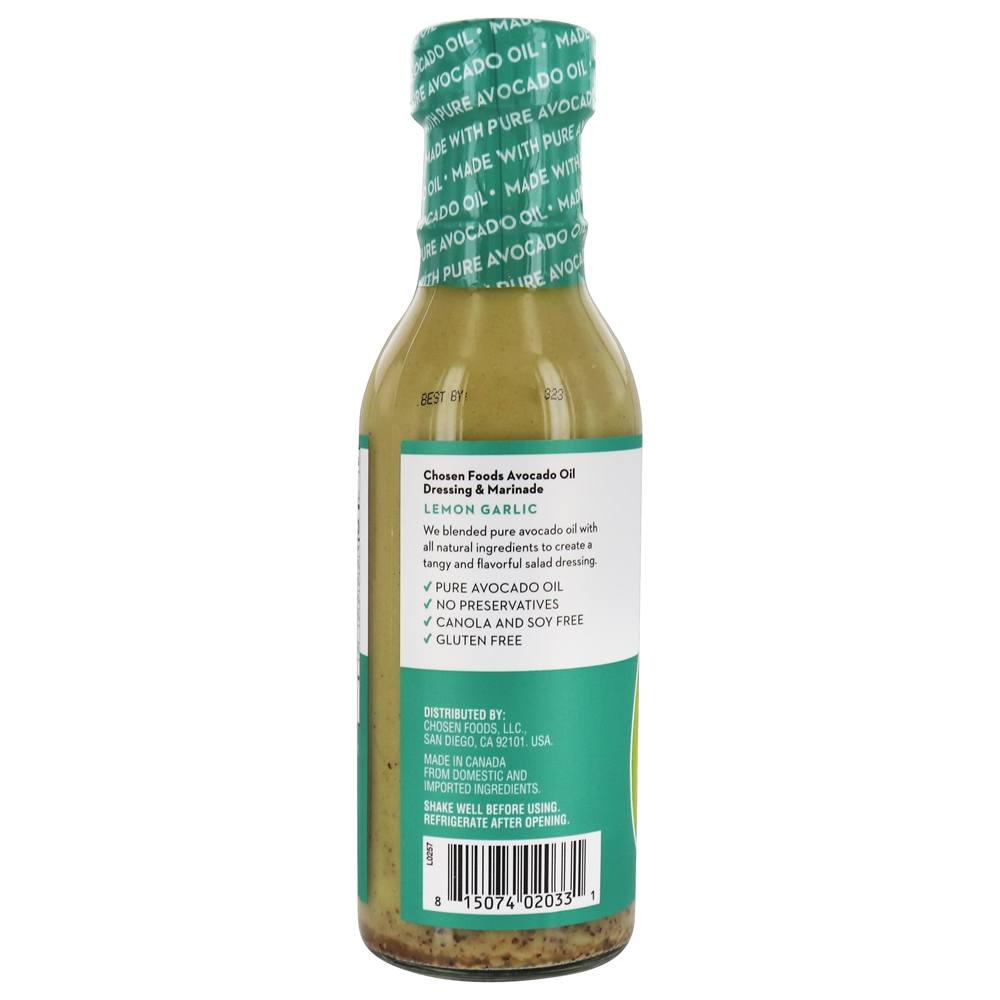 Pure Molho de Óleo de Abacate & Marinade Lemon Garlic - 12 fl. oz. Chosen Foods - Imagem 3