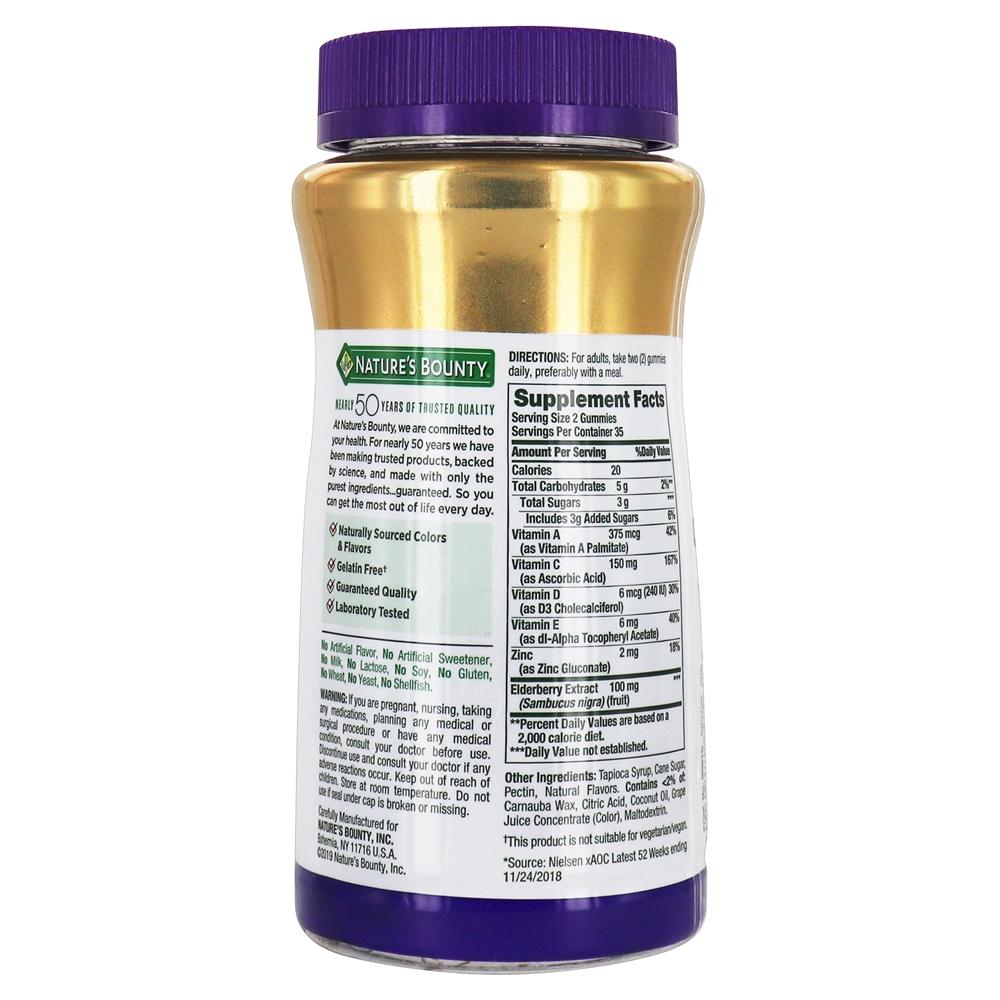 Gummies de Health Support Imune Health Support Sabugueiro - 70 Gummies Nature's Bounty - Imagem 2
