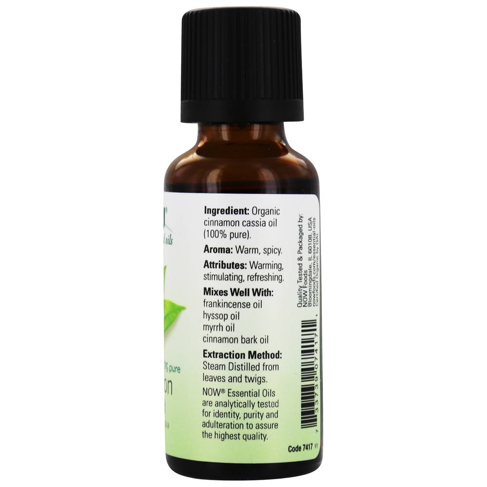 Óleo de canela orgânico de canela - 1 fl. oz. NOW Foods - Imagem 2