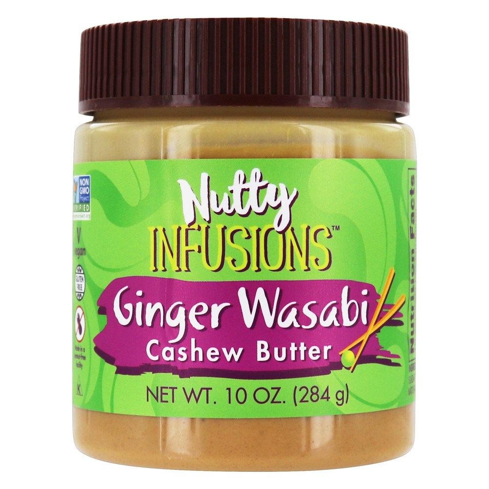 Infusões de nozes Manteiga de caju Gengibre Wasabi - 10 oz. Ellyndale Foods