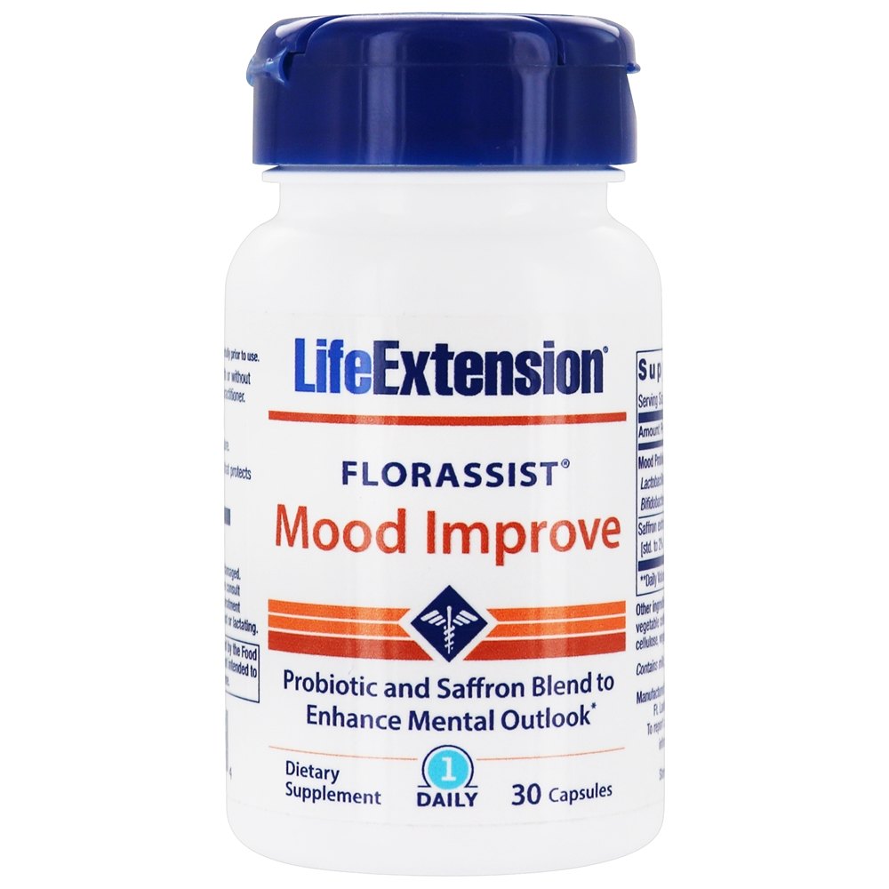 O humor de Florassist melhora 1 diariamente - Cápsulas 30 Life Extension