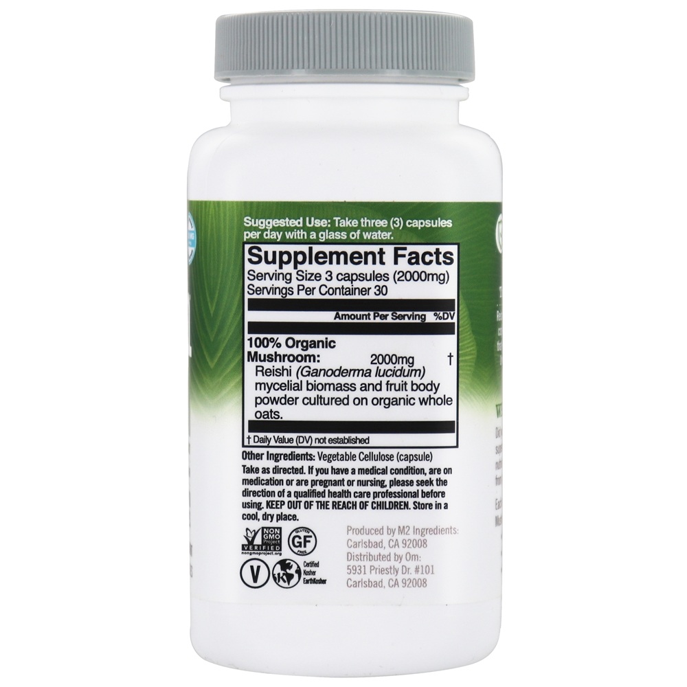 Reishi de Superalimento Diário de Cogumelos Reishi 2000 mg . - Cápsulas vegetarianas 90 Om - Imagem 2