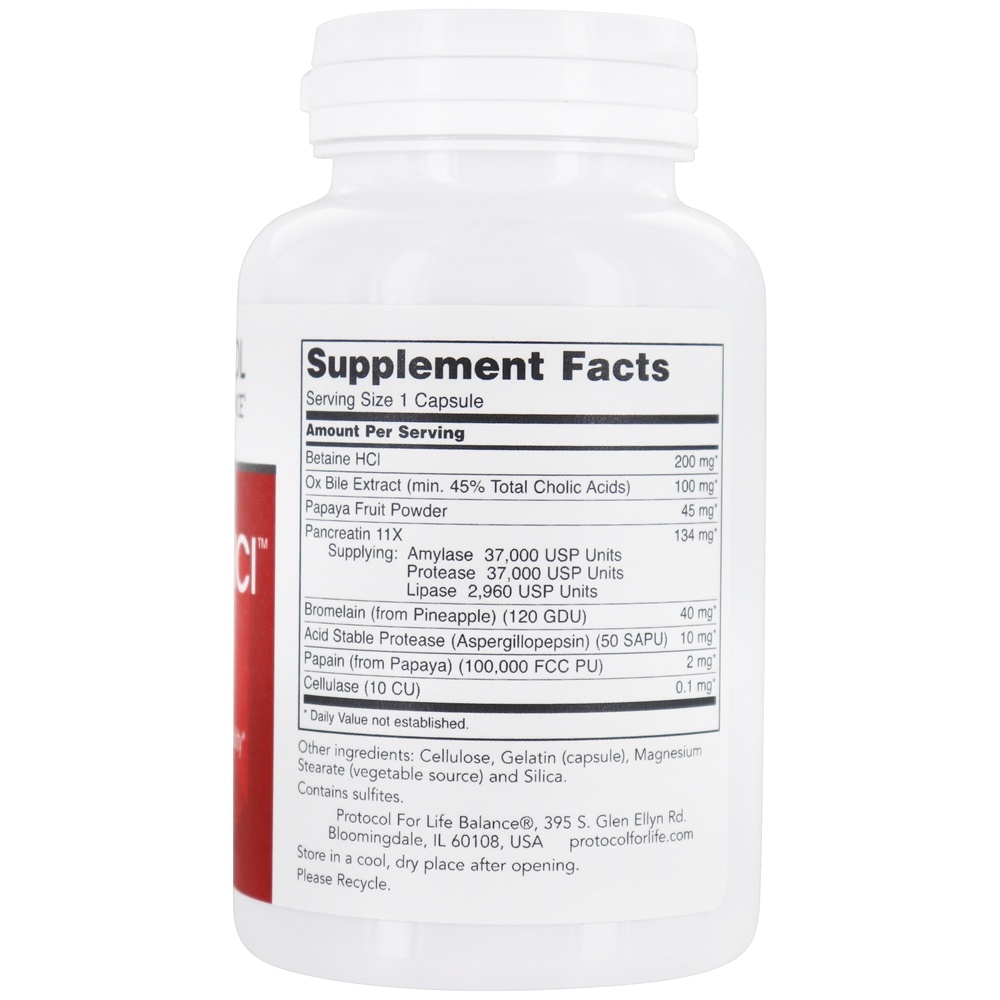Enzimas-HCl - Cápsulas 120 Protocol For Life Balance - Imagem 2