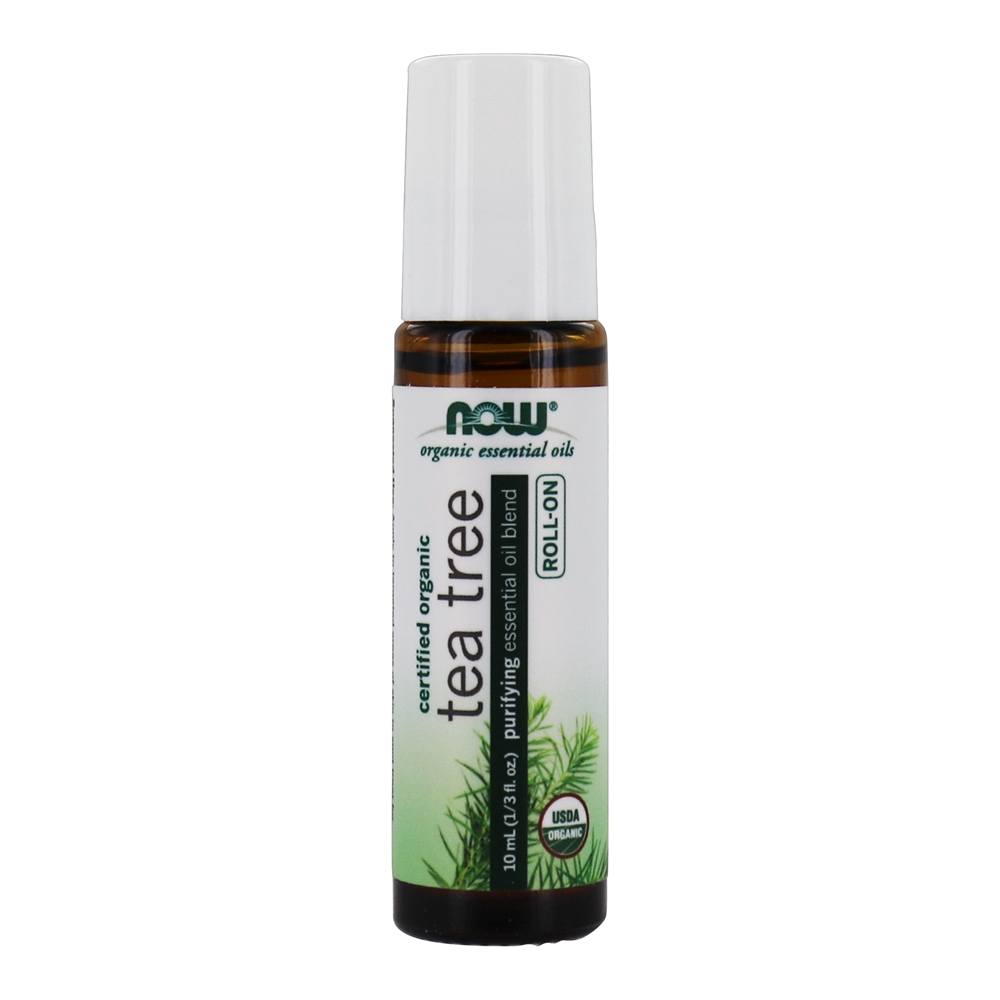 Mistura de óleos essenciais purificantes orgânicos Roll-On Tea Tree - 10 ml. NOW Foods - Imagem 2