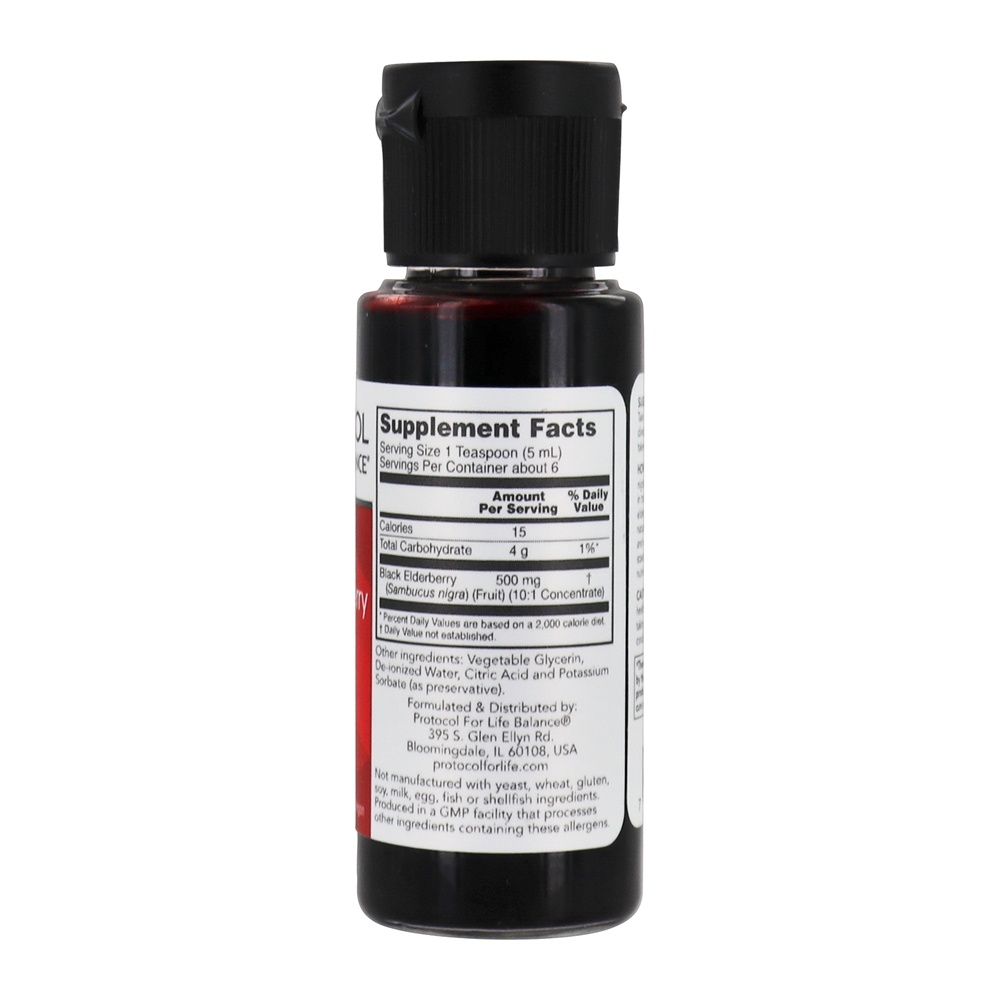 Extrato de sabugueiro preto de sambucus 500 mg . - 1 fl. oz. Protocol For Life Balance - Imagem 2
