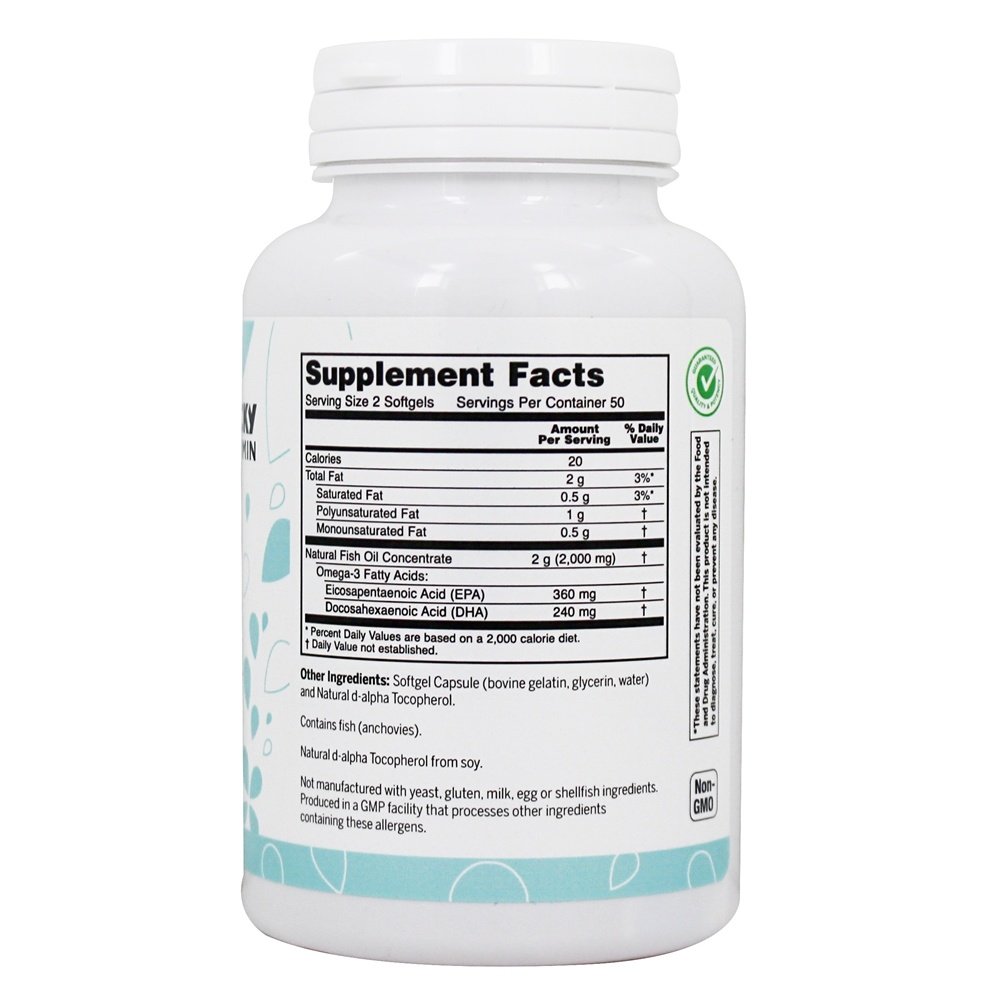 Omega-3 Óleo de Peixe 1000 mg. - 100 Softgels LuckyVitamin - Imagem 2