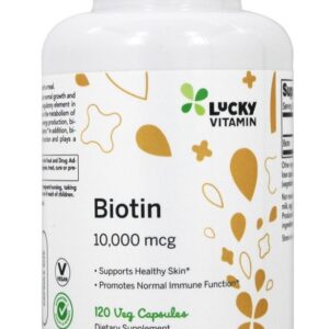 Comprar biotina 10000 mcg. - cápsulas luckyvitamin 120 luckyvitamin preço no brasil biotina vitaminas e minerais suplemento importado loja 11 online promoção -