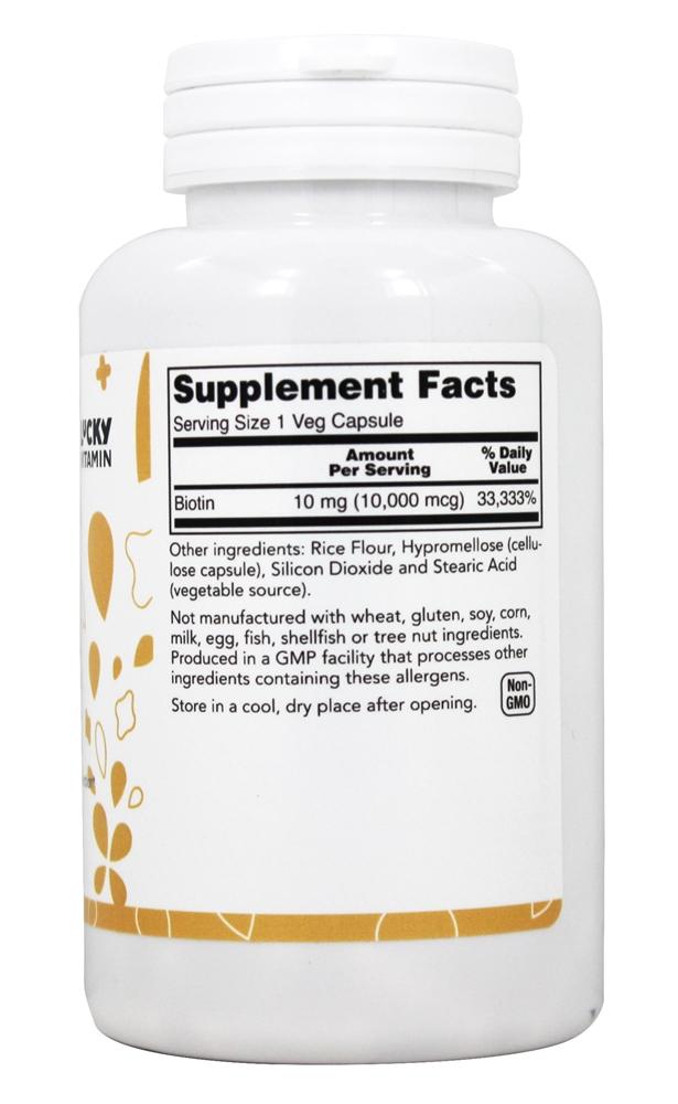 Biotina 10000 mcg. - Cápsulas LuckyVitamin 120 LuckyVitamin - Imagem 2