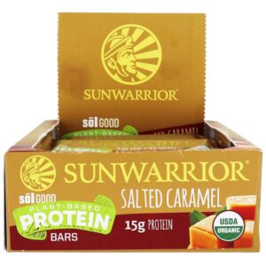Comprar sol good barras de proteínas à base de caixa caramelo salgado - 12 barras sunwarrior preço no brasil barras de proteína de base vegetal barras nutricionais suplemento importado loja 297 online promoção -