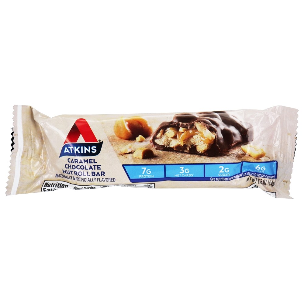Lanchonetes Valor da caixa Pacote Caramelo Chocolate Porca Rolo - 8 Barras Atkins - Imagem 4