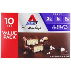Comprar endulge tratar barras de chocolate value pack chocolate coco - 10 barras atkins preço no brasil alimentos & lanches doces suplemento importado loja 263 online promoção -