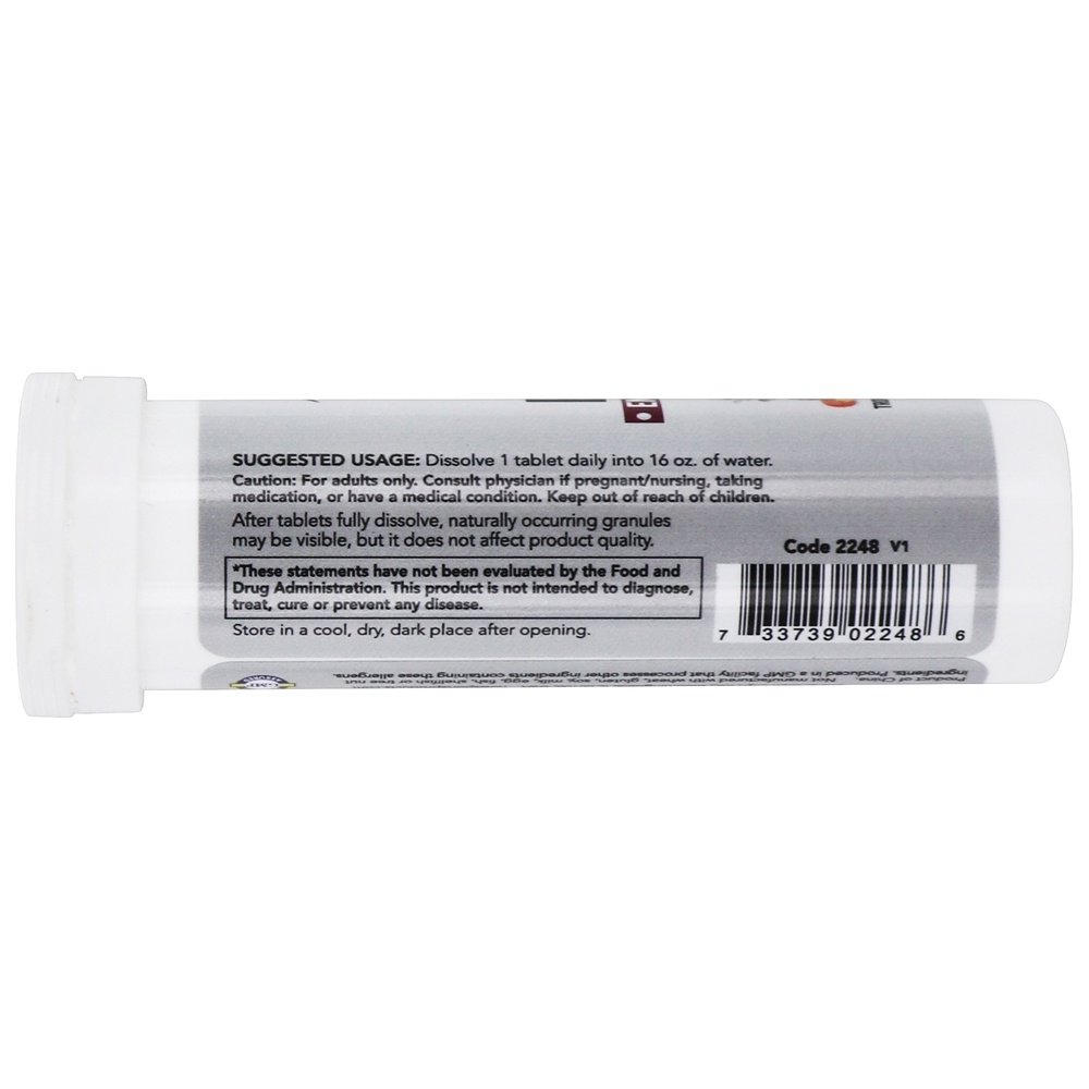 NOW Sports Efer-Hydrate Efervescent Electrolyte Supplement Tropical Punch - 10 Tablets NOW Foods - Imagem 3