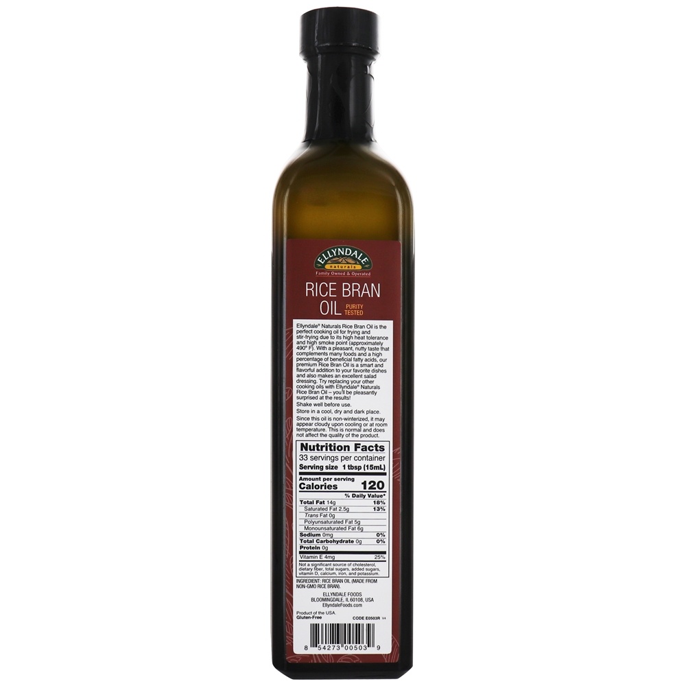 Óleo de farelo de arroz - 16.9 fl. oz. Ellyndale Foods - Imagem 2