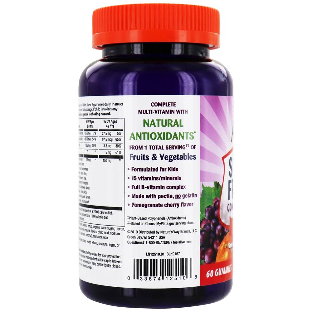 Alive! Super Frutas Criança Completa Multi - 60 Gummies Nature's Way - Imagem 4