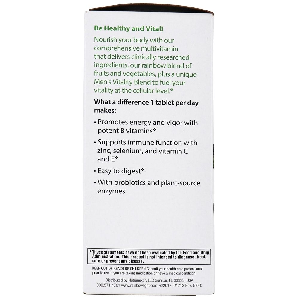 Um multivitamínico masculino da Vibrance - 60 Tablets Rainbow Light - Imagem 4