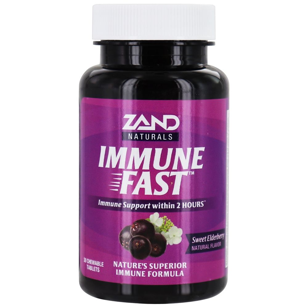 Naturals Imune Rápido Doce Sabugueiro - 30 comprimidos mastigáveis Zand - Imagem 2