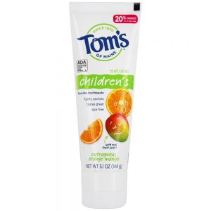 Comprar creme dental com flúor infantil natural manga laranja ultrajante - 5. 1 oz. Tom's of maine preço no brasil cuidados pessoais & beleza protetor diário suplemento importado loja 17 online promoção -