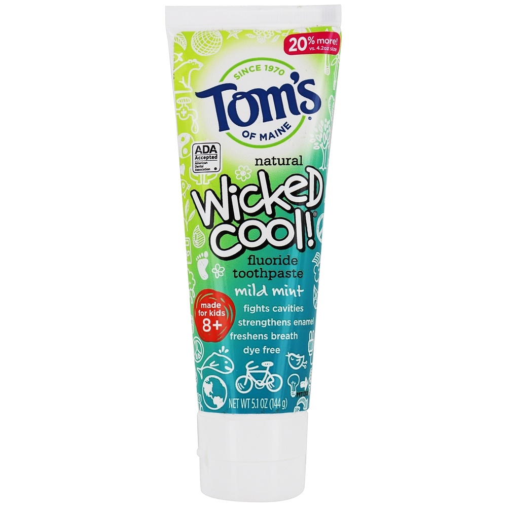 Natural mau fresco! 8 infantil + Pasta de dentes suave com flúor - 5.1 oz. Tom's of Maine