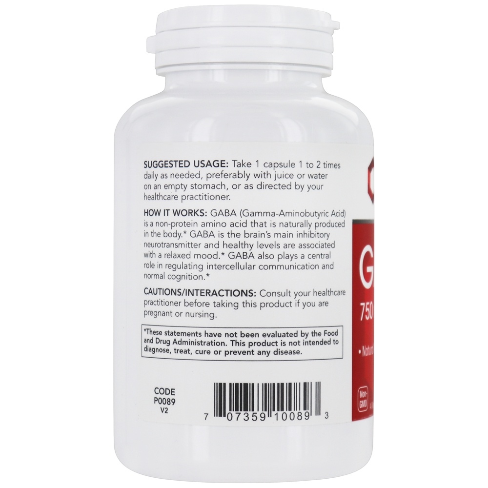 Neurotransmissor natural da GABA 750 mg . - Cápsulas Protocol For Life Balance 120 Protocol For Life Balance - Imagem 3