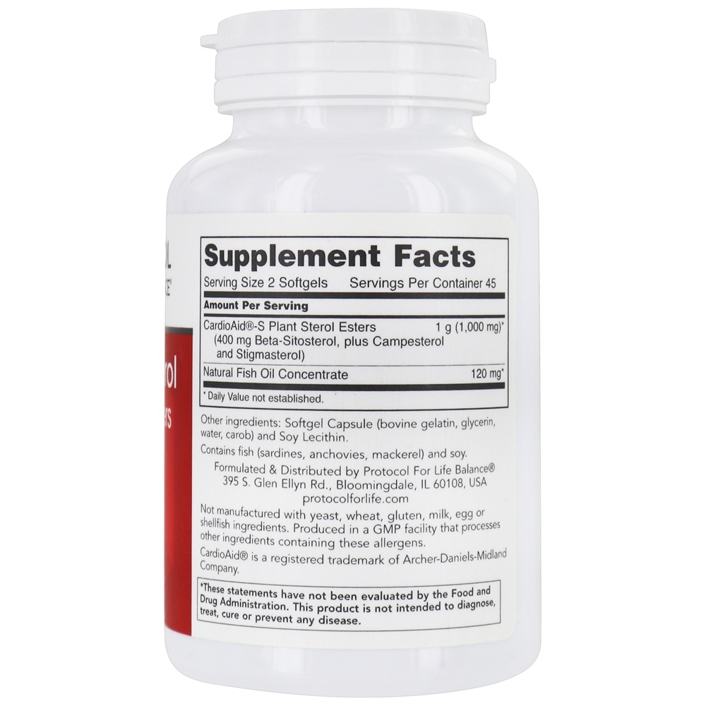 Ésteres de esteróis vegetais para proto-sitosterol - 90 Softgels Protocol For Life Balance - Imagem 2