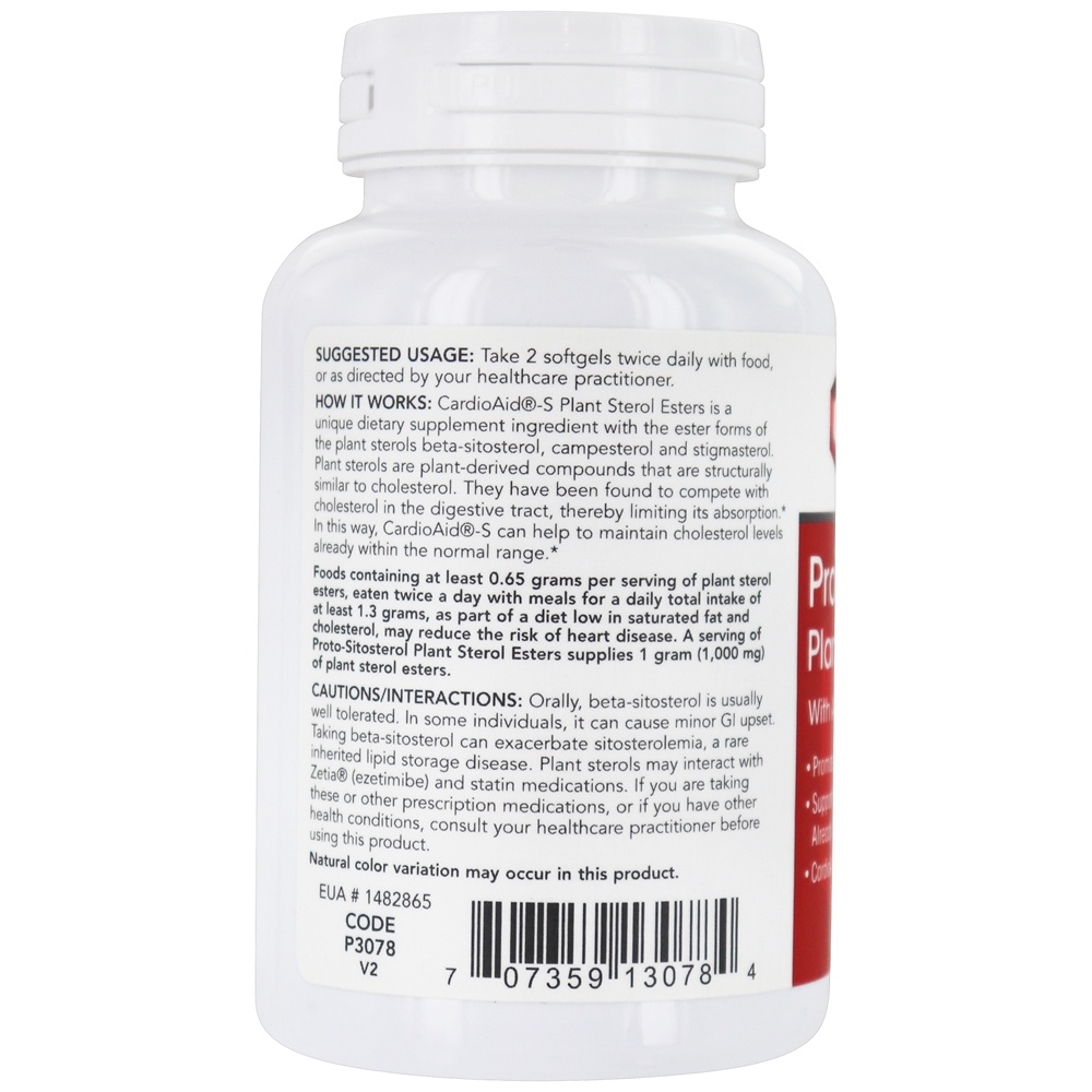 Ésteres de esteróis vegetais para proto-sitosterol - 90 Softgels Protocol For Life Balance - Imagem 3