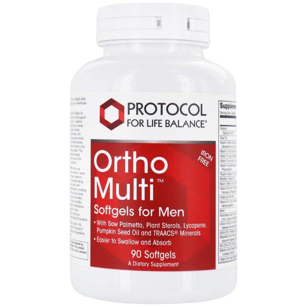 Ortho Multi para Homens - 90 Softgels Protocol For Life Balance