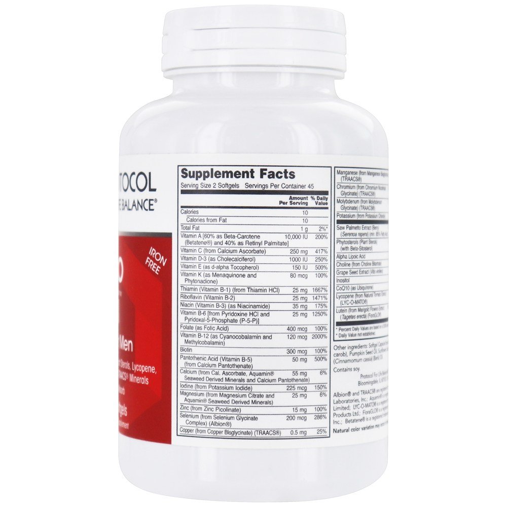 Ortho Multi para Homens - 90 Softgels Protocol For Life Balance - Imagem 2
