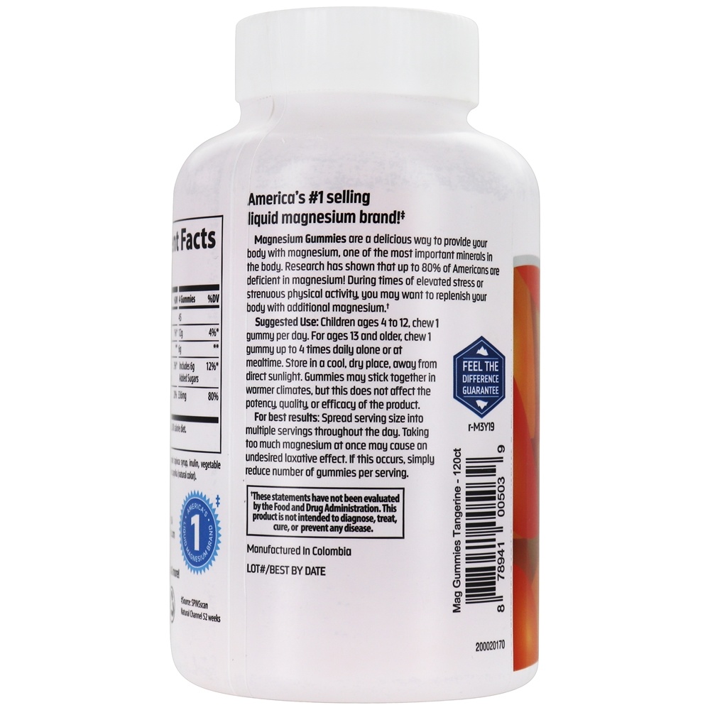 Gomas de Magnésio Tangerina 84 mg . - 120 Gummies Trace Minerals Research - Imagem 3