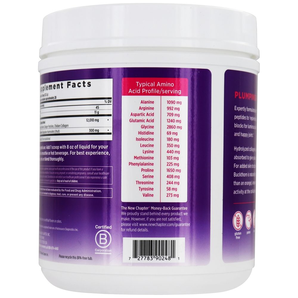 Brilho de colágeno de várias fontes sem sabor - 12.2 oz. New Chapter - Imagem 3