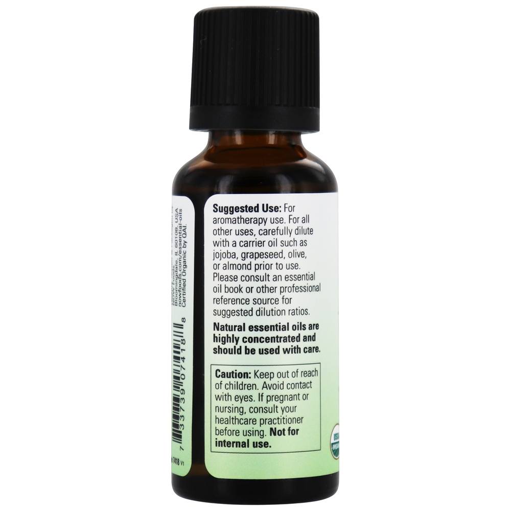 100 % Pure e óleo essencial orgânico de gerânio - 1 fl. oz. NOW Foods - Imagem 3