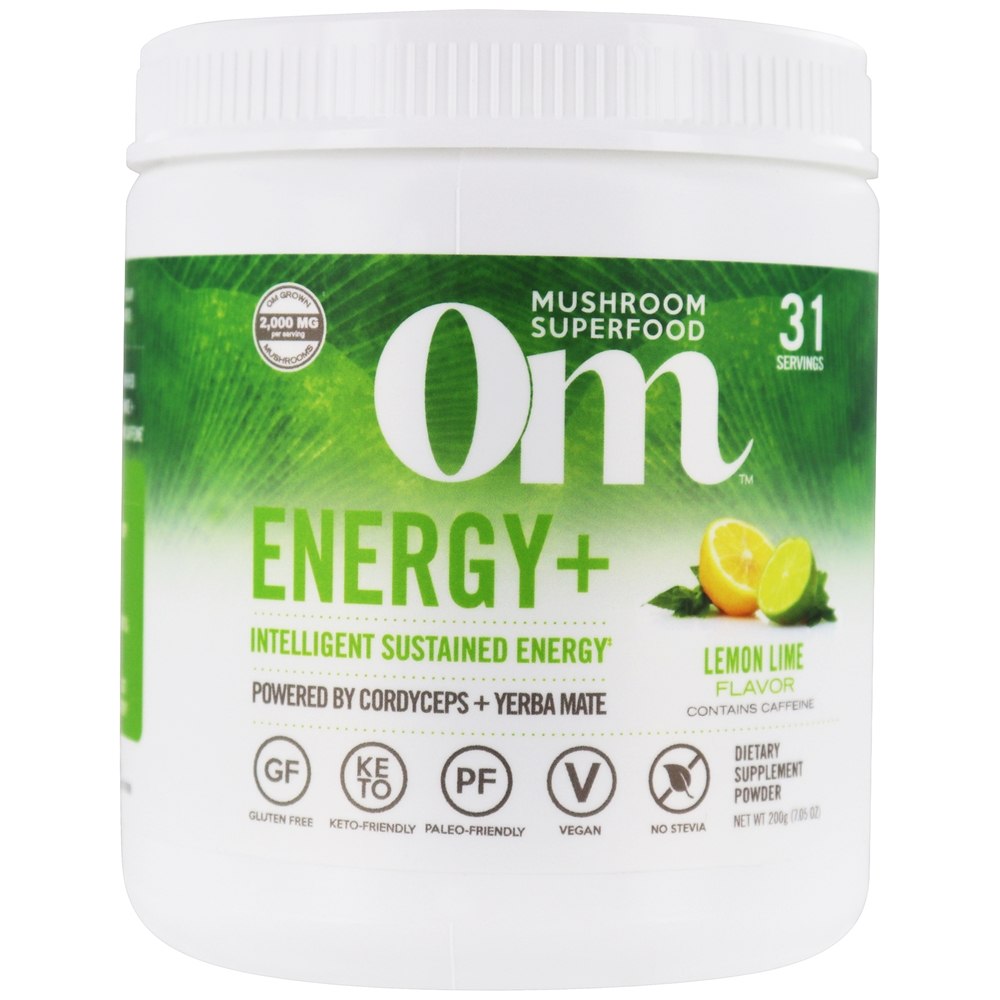 Energy + Mushroom Superfood Bebida Mix Limão Cal - 7.05 oz. Om