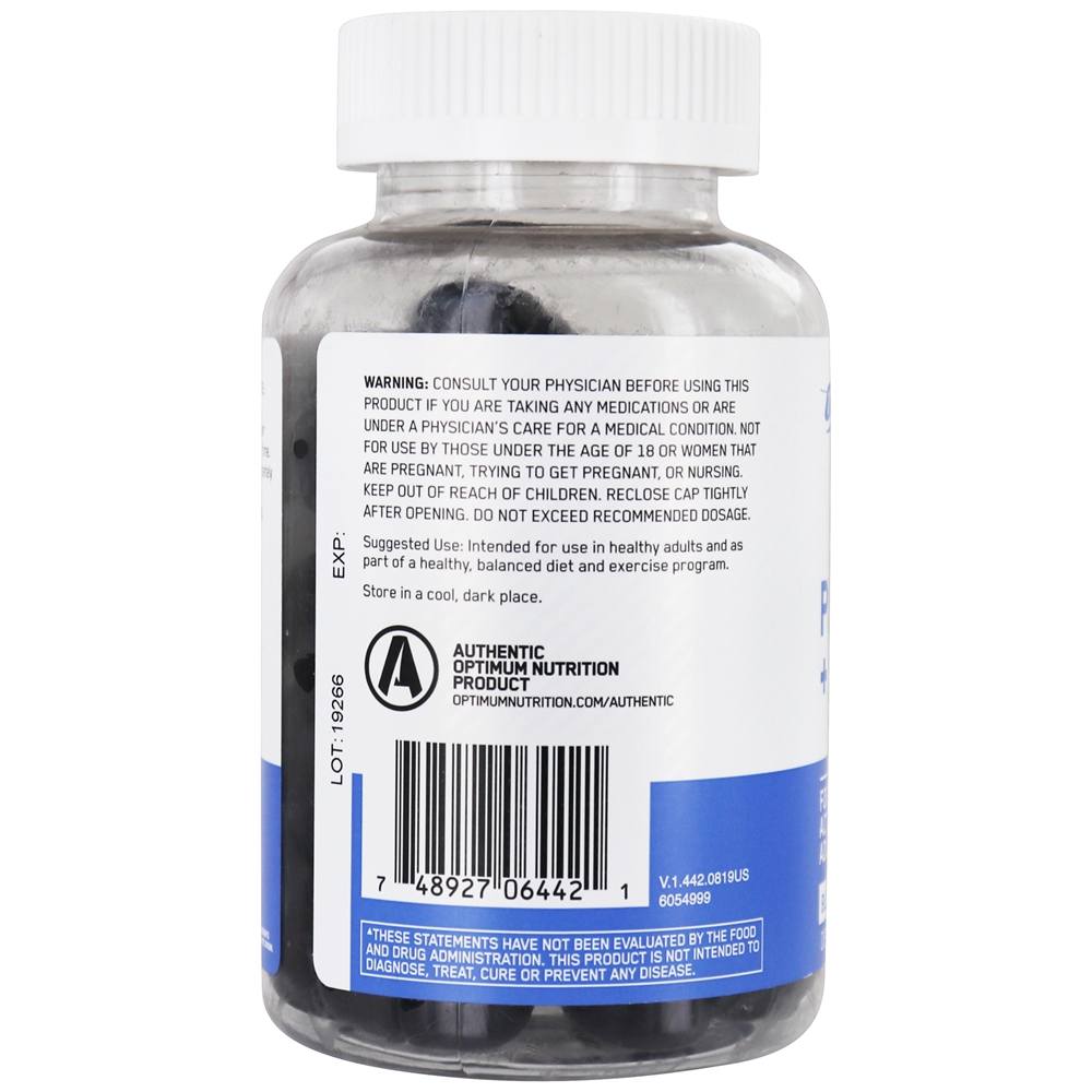 Fórmula Prebiótica + Probiótica Framboesa Azul 2 Bilhões de UFC - 60 Gummies Optimum Nutrition - Imagem 3