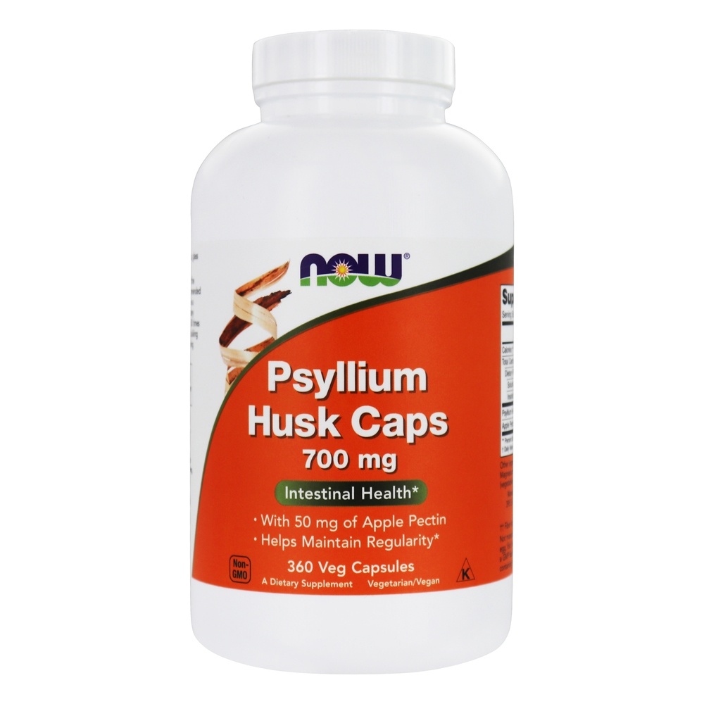 Psyllium Husk Caps Intestinal Health Support 700 mg . - 360 Cápsula (s) vegetal (s) NOW Foods
