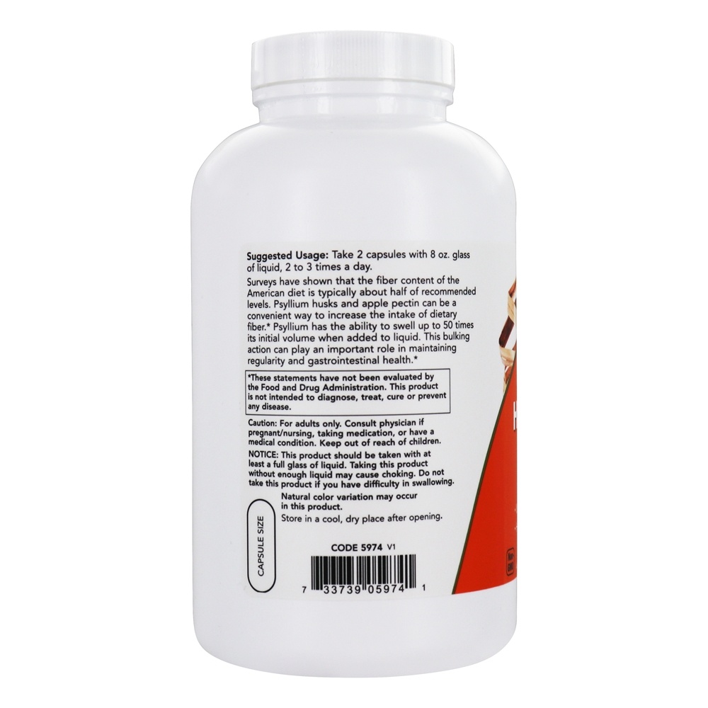 Psyllium Husk Caps Intestinal Health Support 700 mg . - 360 Cápsula (s) vegetal (s) NOW Foods - Imagem 3