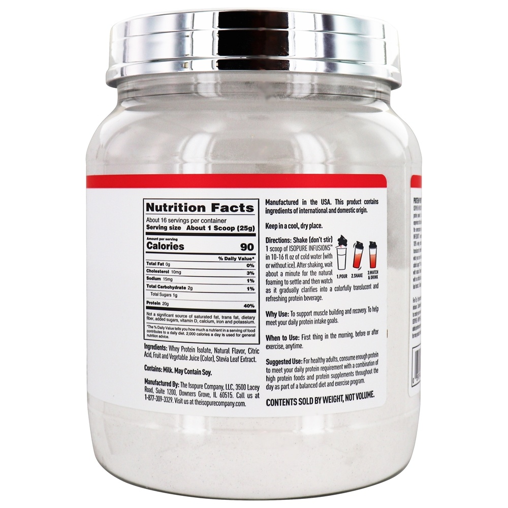 Isopure Infusions Protein Powder Berry Misturado - 14.1 oz. Nature's Best - Imagem 2