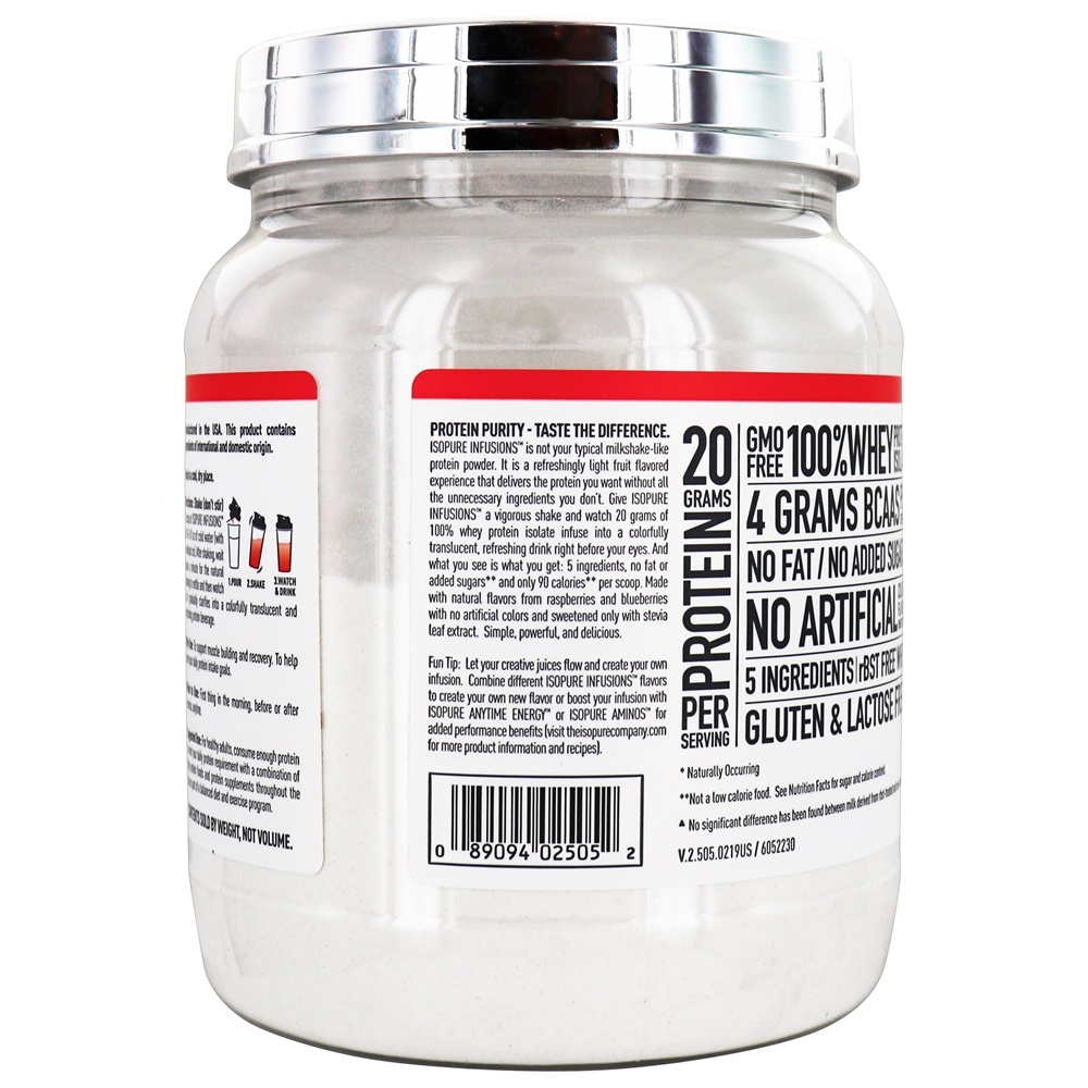 Isopure Infusions Protein Powder Berry Misturado - 14.1 oz. Nature's Best - Imagem 4