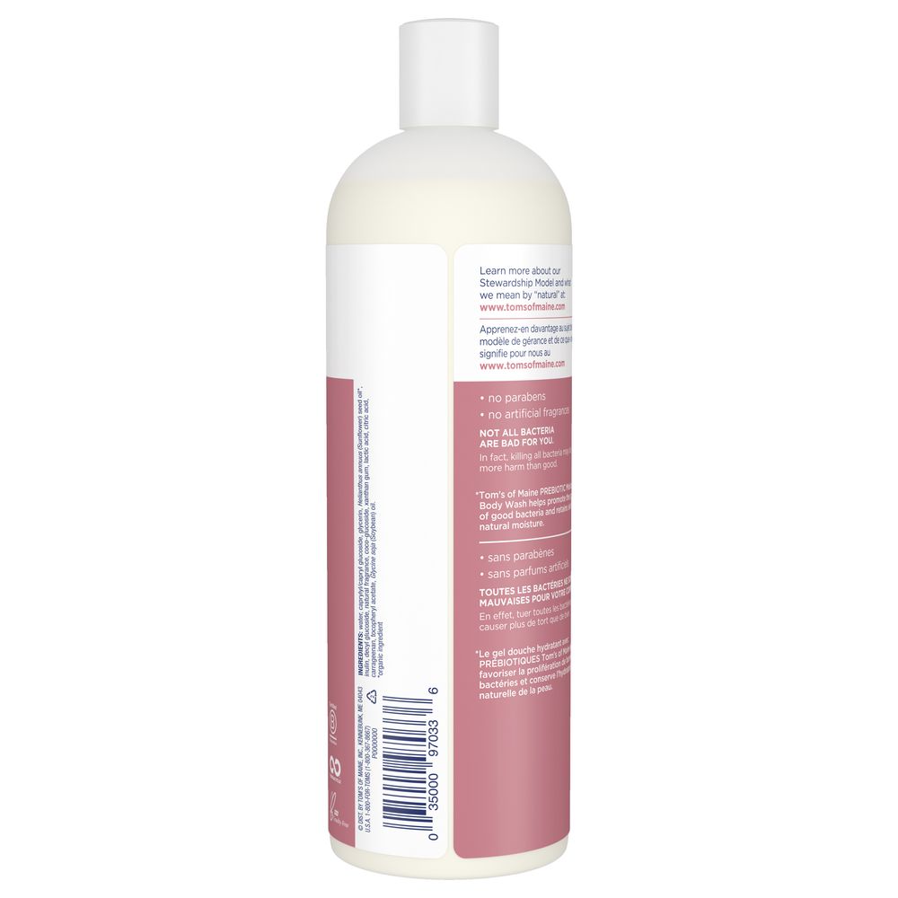 Rosa macia da lavagem do corpo de Prebiotic - 16 oz. Tom's of Maine - Imagem 2